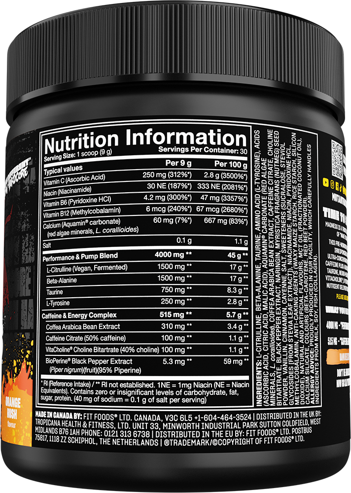 Mutant Madness Orange Rush (30 servings)