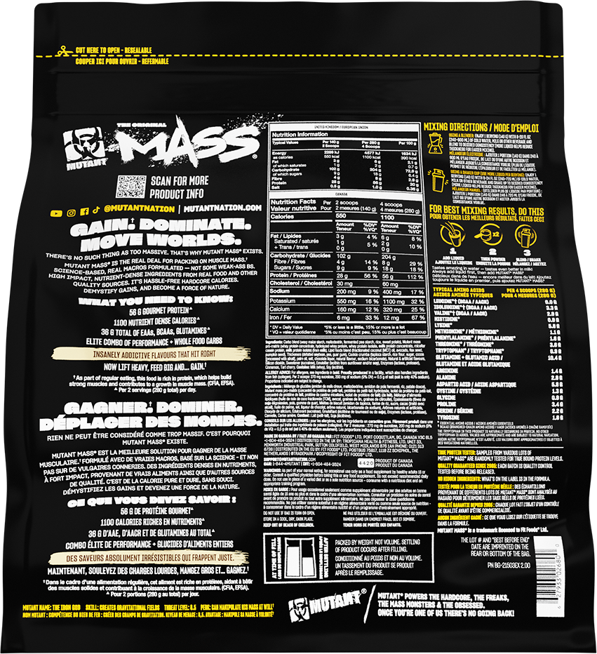 Mutant Mass Cookies and Cream (2270 g)