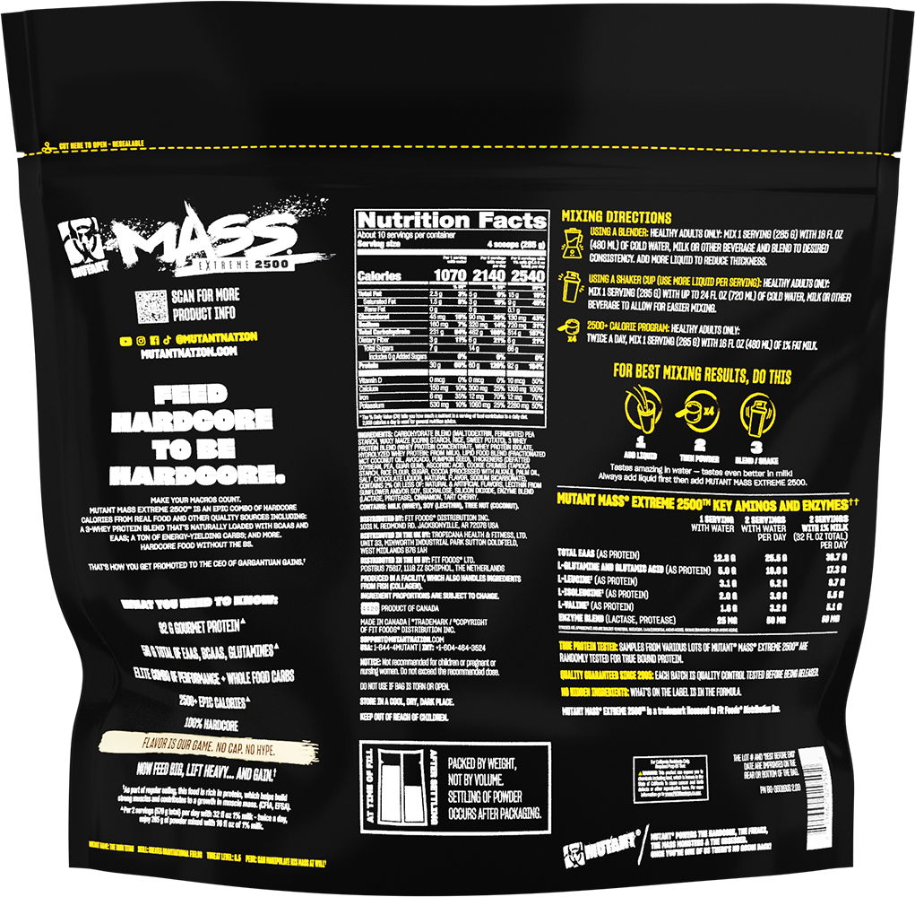 Mutant Mass Extreme 2500 Cookies & Cream (2720 g)