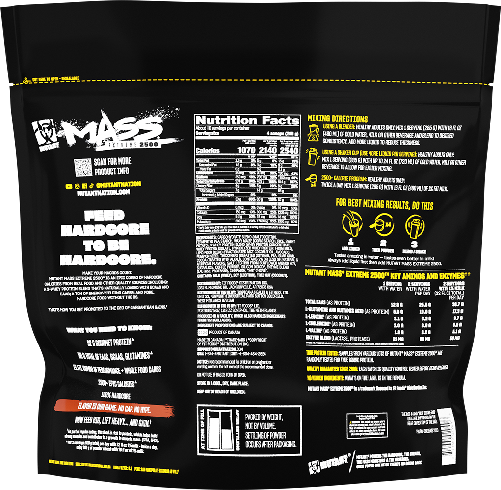 Mutant Mass Extreme 2500 Triple Chocolate (2720 g)