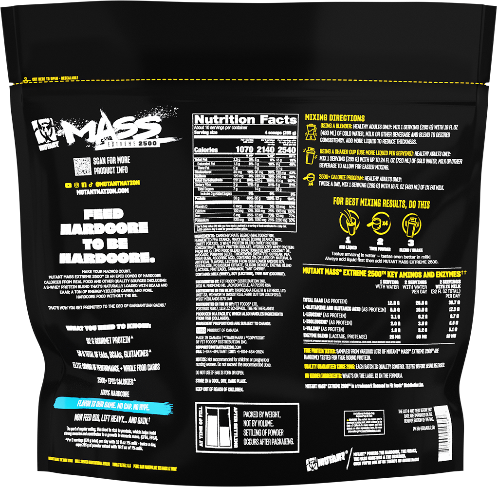 Mutant Mass Extreme 2500 Vanilla Ice Cream (2720 g)