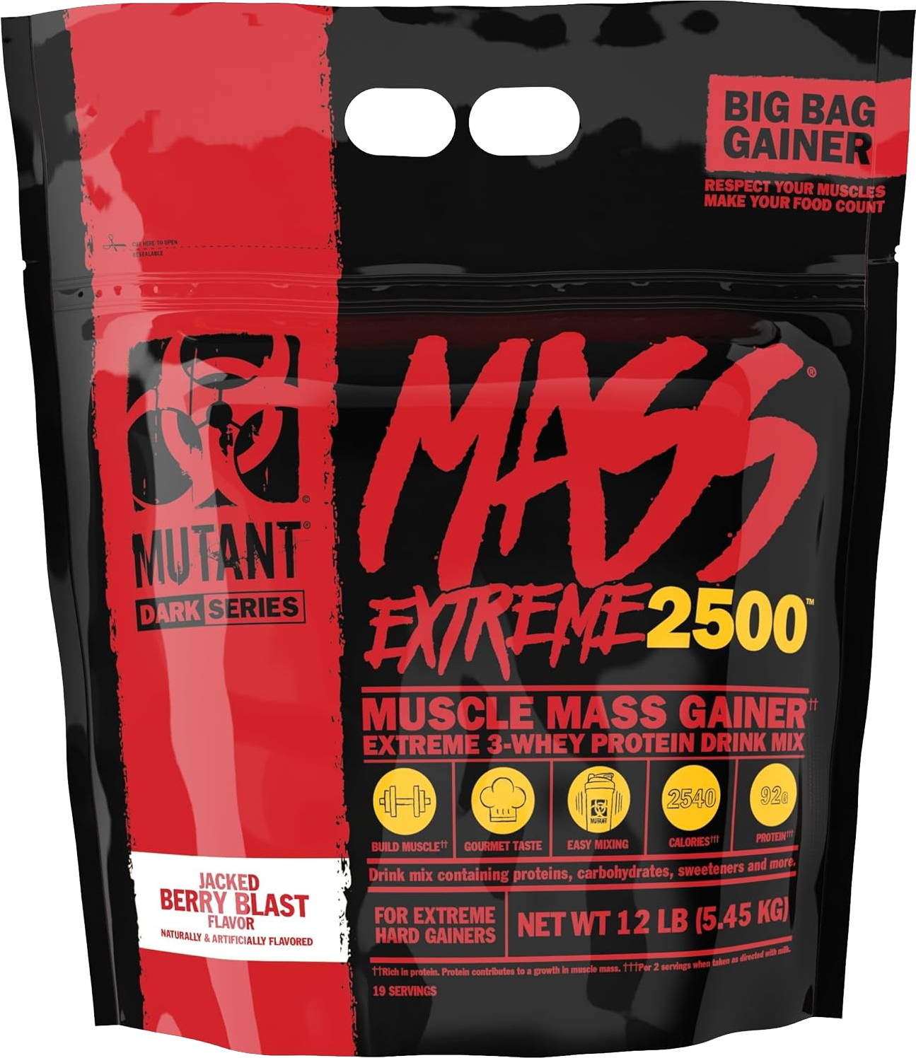 Mutant Mass Extreme 2500 Jacked Berry Blast (5450 g)