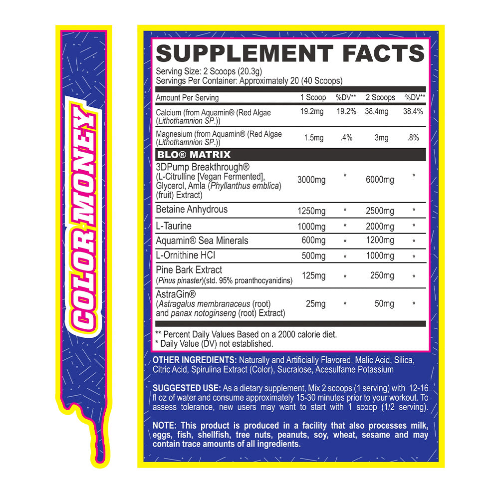 MyoBlox BLO Muscle Pump Color Money (40 servings)