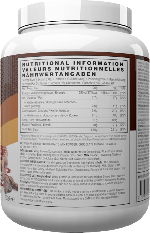 Naughty Boy Advanced Whey Protein Chocolate Brownie (2010 g)