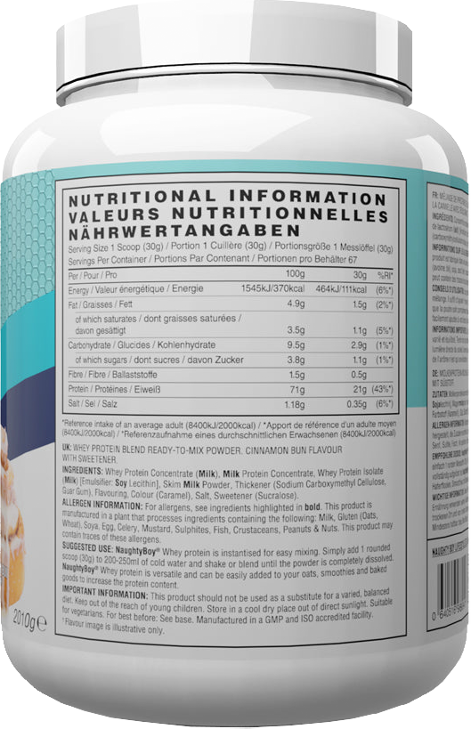 Naughty Boy Advanced Whey Protein Cinnamon Bun (2010 g)