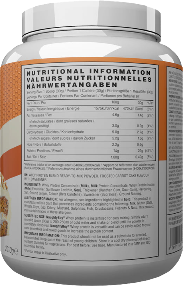 Naughty Boy Advanced Whey Protein Frosted Carrot Cake (2010 g)