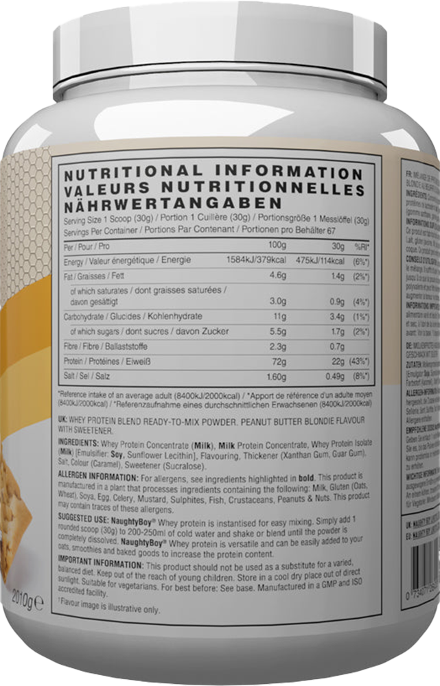Naughty Boy Advanced Whey Protein Peanut Butter Blondie (2010 g)
