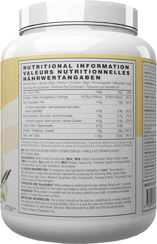 Naughty Boy Advanced Whey Protein Vanilla Ice Cream (2010 g)