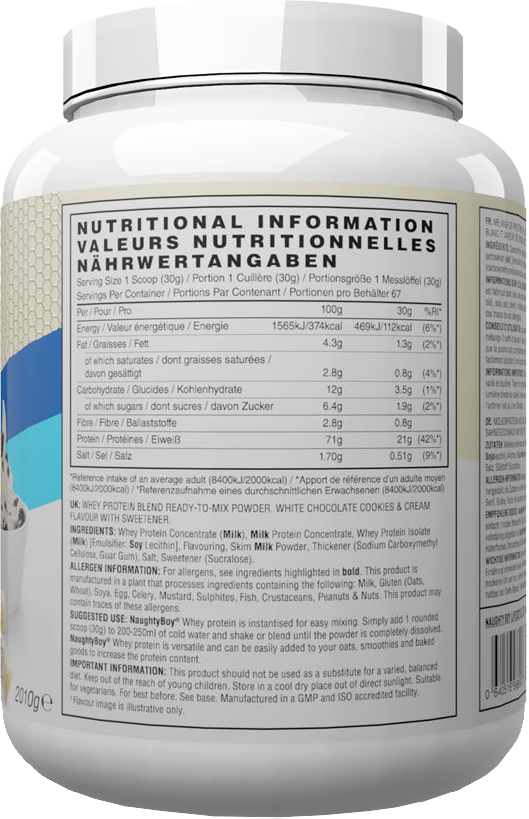 Naughty Boy Advanced Whey Protein White Chocolate Cookies & Cream (2010 g)