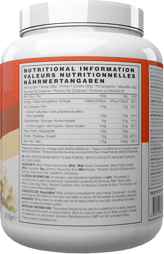 Naughty Boy Advanced Whey Protein White Chocolate Hazelnut (2010 g)