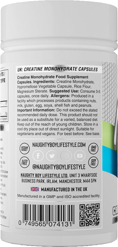 Naughty Boy Creatine Capsules (120 caps)