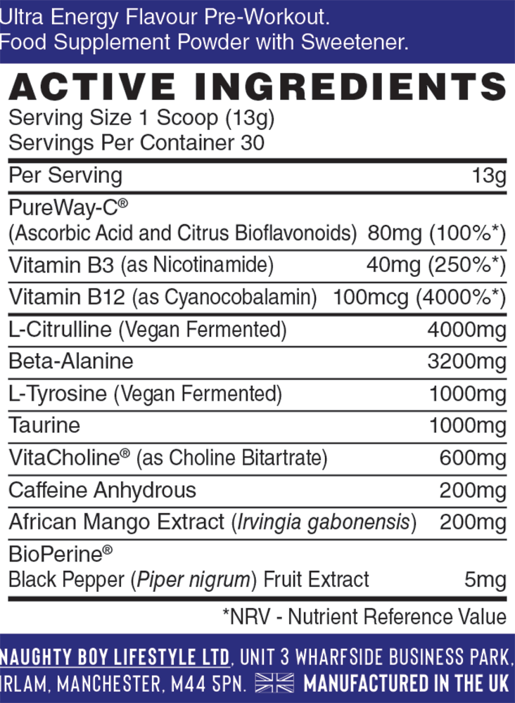 Naughty Boy Energy Pre-workout Tropical Punch (390 g)