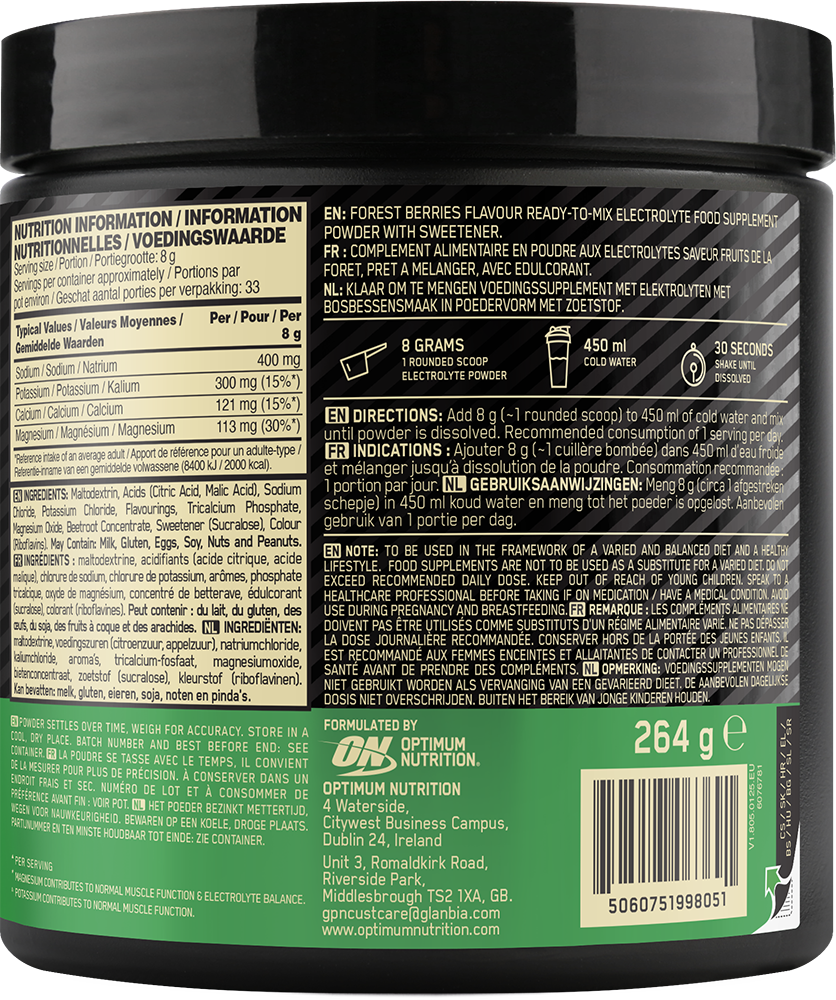 Optimum Nutrition Electrolyte Powder Forest Berries (264 g)