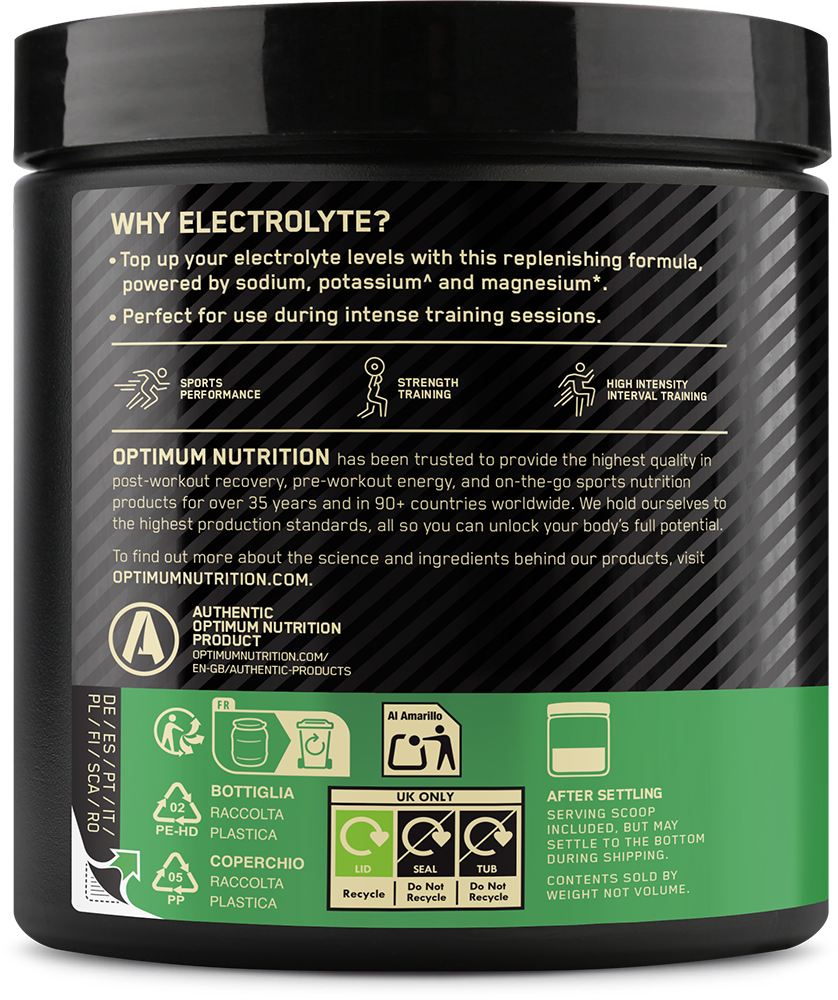 Optimum Nutrition Electrolyte Powder Lemon (264 g)