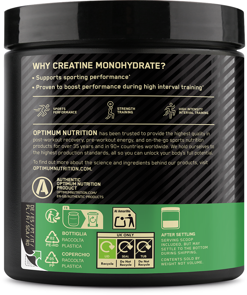 Optimum Nutrition Flavoured Micronised Creatine Powder Blue Raspberry (247,5 g)