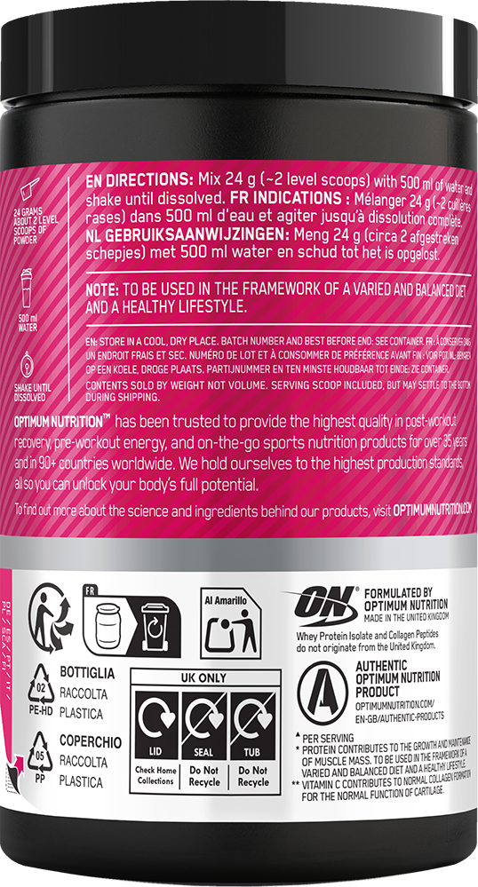 Optimum Nutrition Gold Standard Clear Whey + Collagen Apple & Raspberry (240 g)