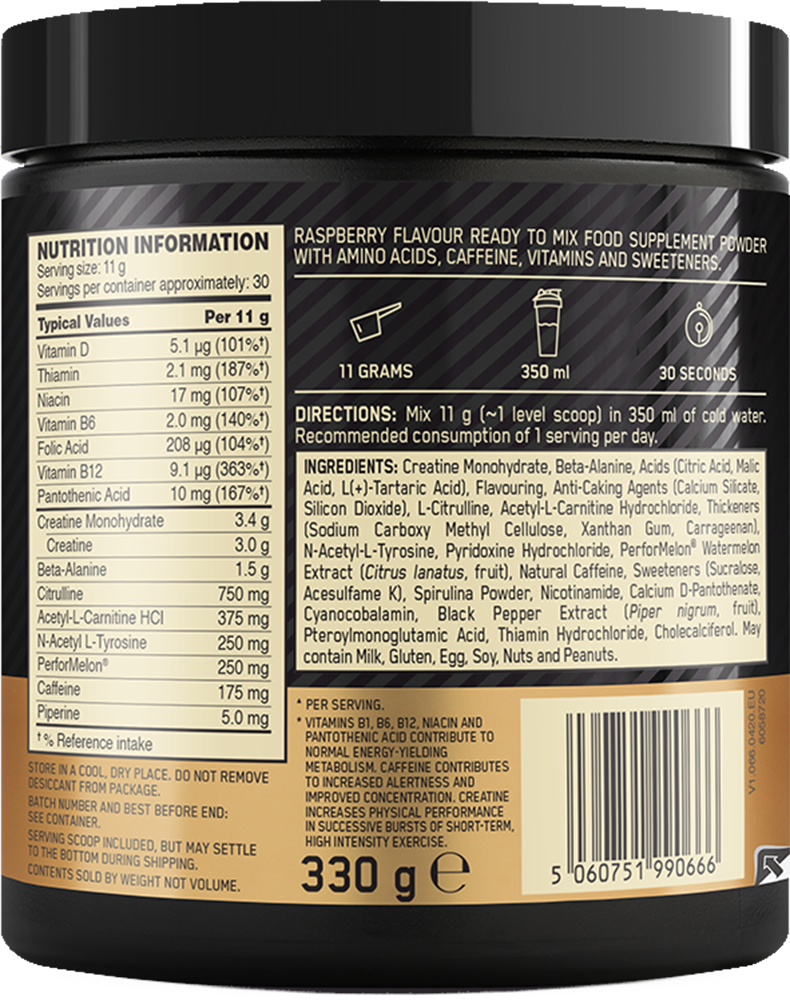 Optimum Nutrition Gold Standard Pre-workout Blue Raspberry (330 g)