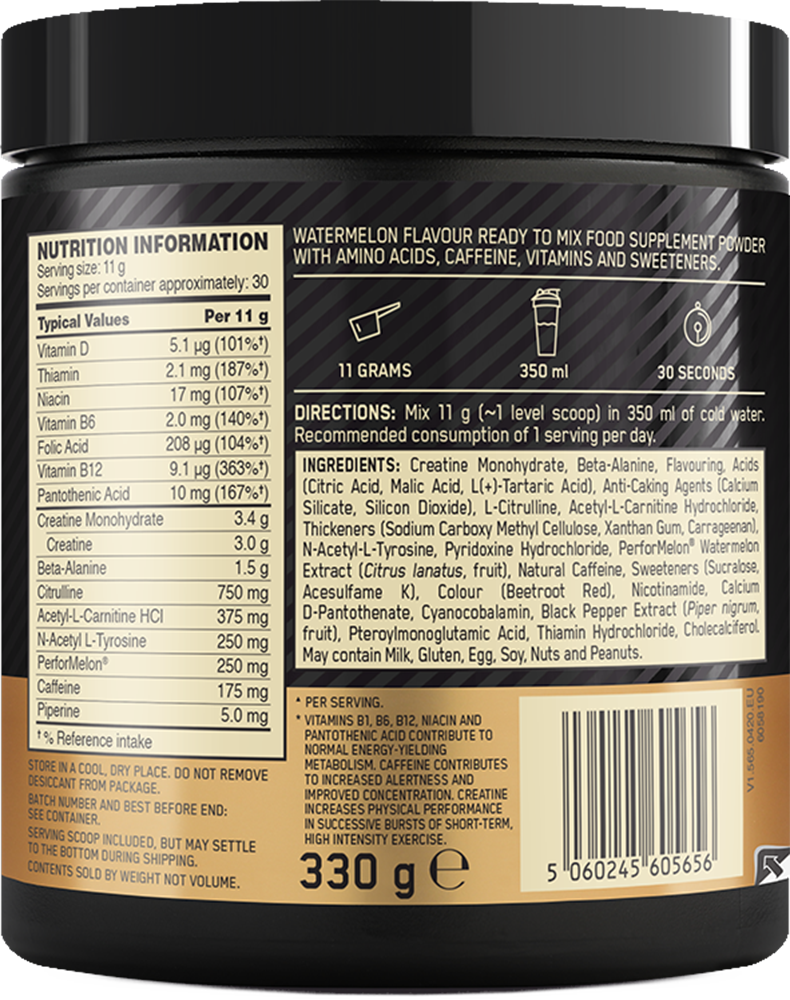 Optimum Nutrition Gold Standard Pre-workout Watermelon (330 g)