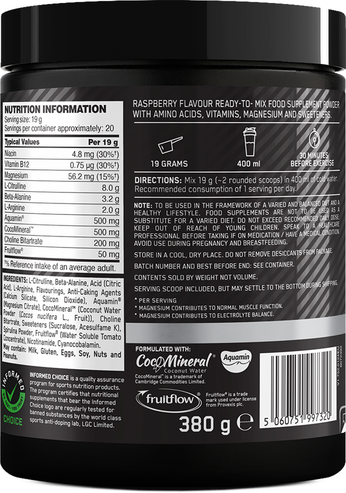 Optimum Nutrition Platinum Pump Pre-workout Blue Raspberry (380 g)
