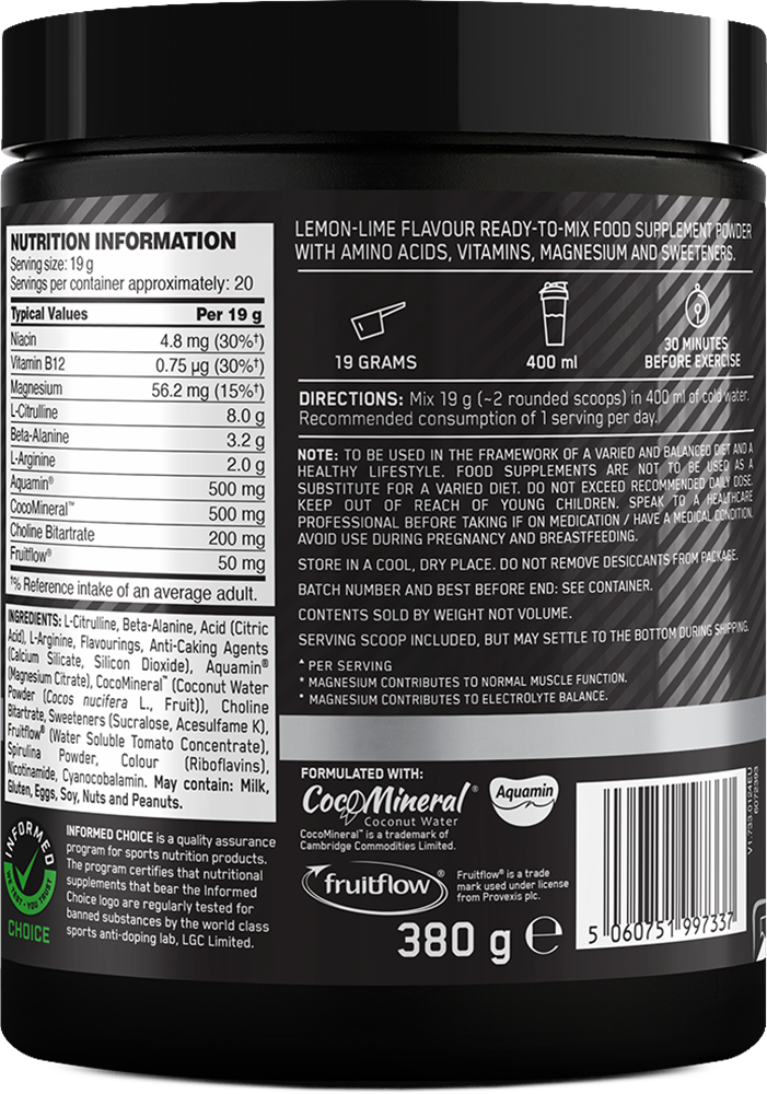 Optimum Nutrition Platinum Pump Pre-workout Lemon Lime (380 g)