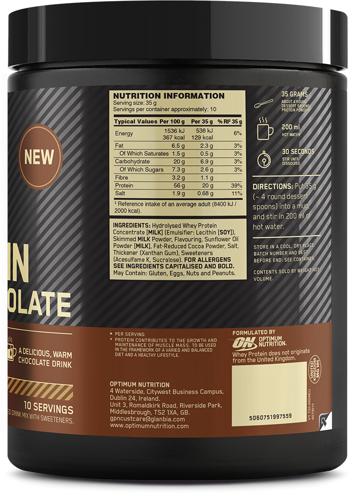 Optimum Nutrition Protein Hot Chocolate Chocolate Hazelnut (350 g)