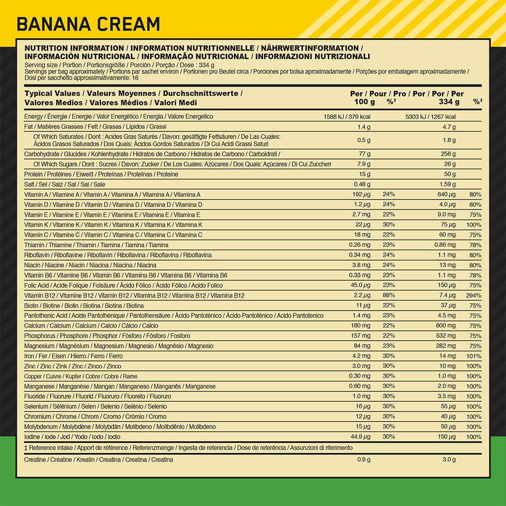 Optimum Nutrition Serious Mass Banana (2730 g)