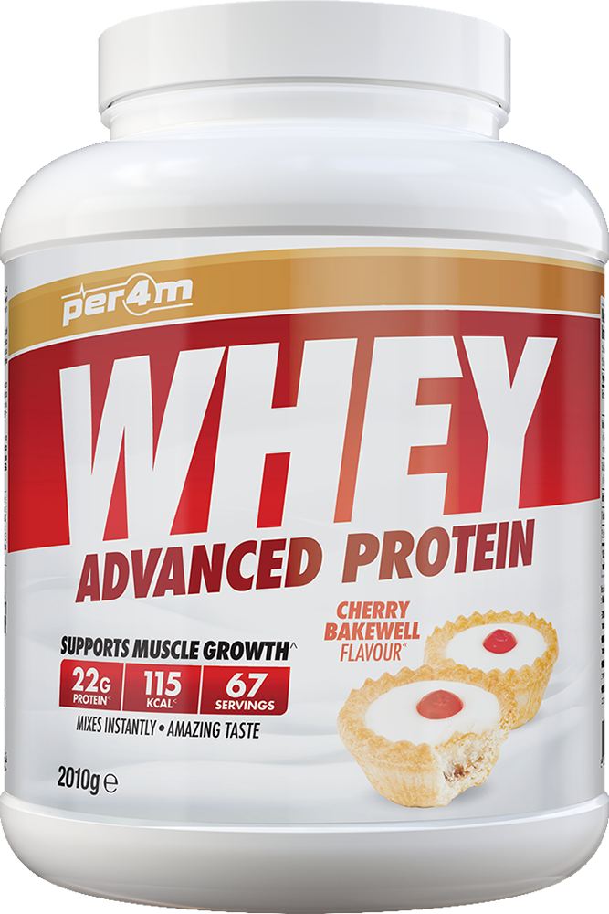 PER4M Whey Protein Cherry Bakewell eiwitpoeder 2010 g – verpakking voorzijde