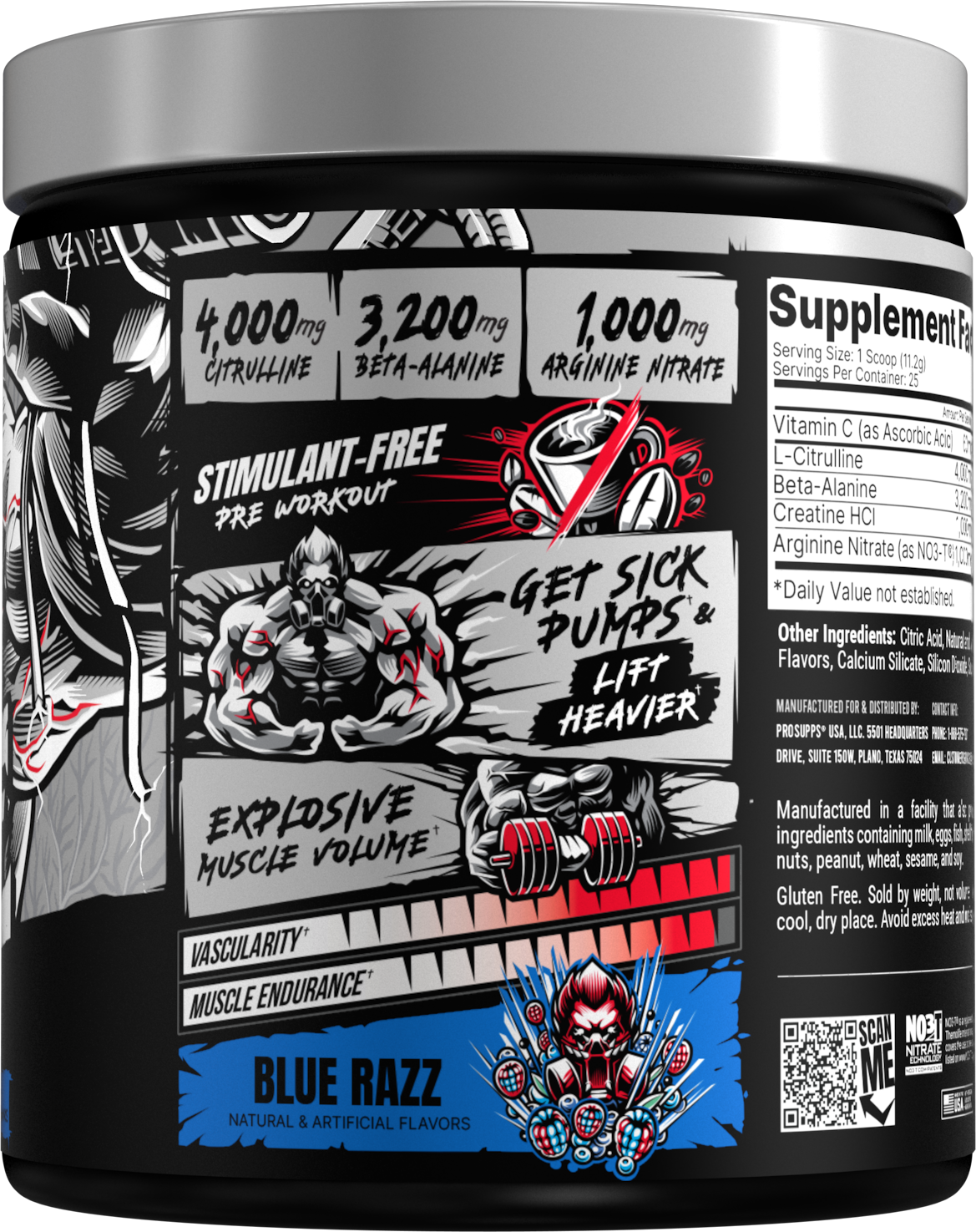 ProSupps Mr HYDE Max Pump Blue Razz (280 g)