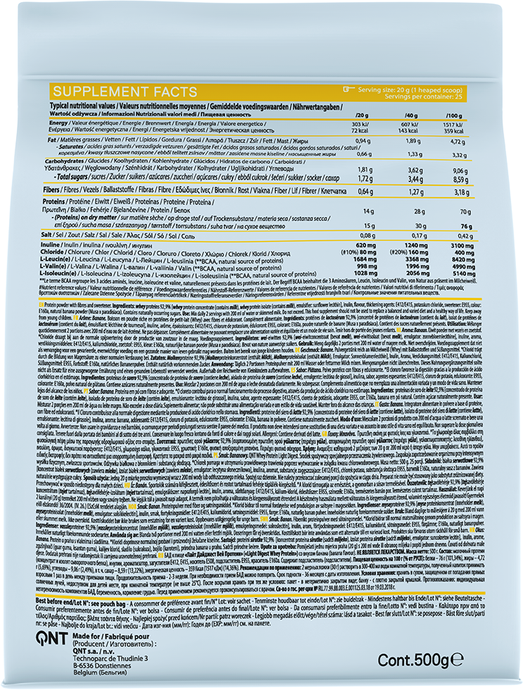 QNT Light Digest Whey Protein Banana (500 g)