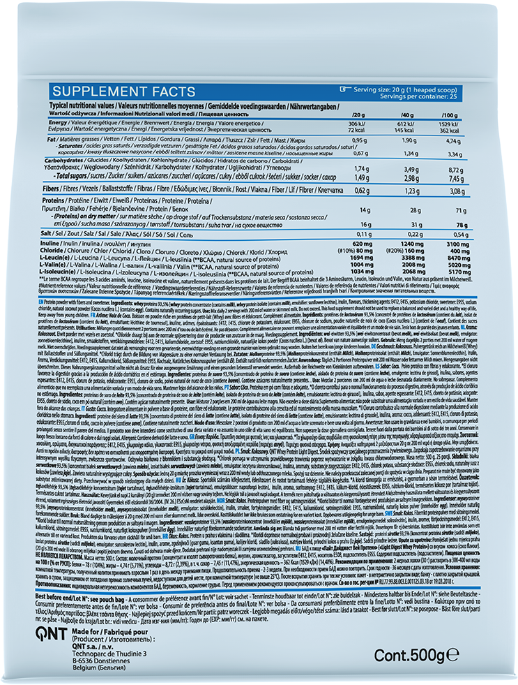 QNT Light Digest Whey Protein Coconut (500 g)