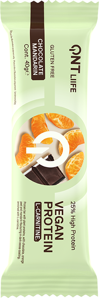 QNT Vegan Protein Bar Chocolate Mandarine (28 x 40 g)