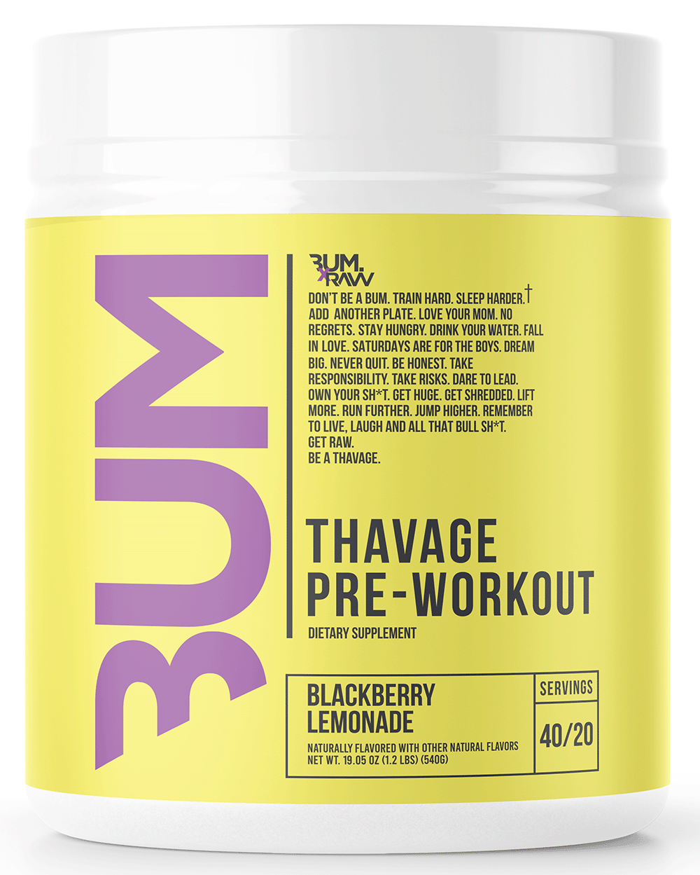 RAW CBUM Thavage Pre-workout