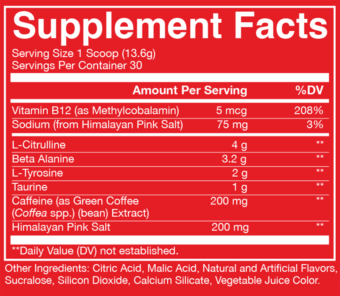 RAW Essential Pre-workout Fruit Burst (30 servings)