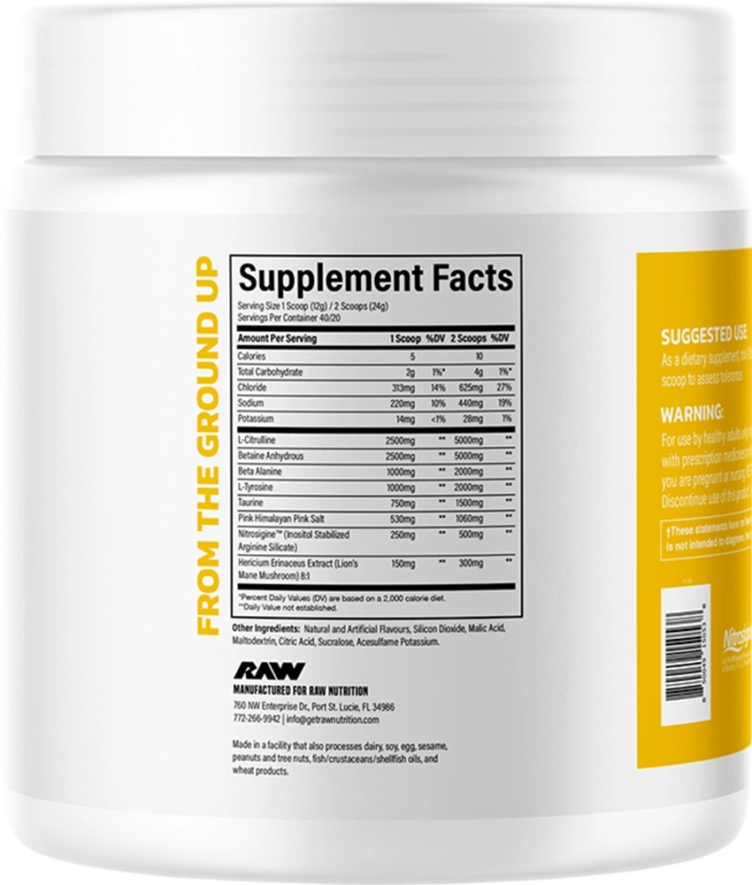 RAW Pump Non-Stim Pre-workout Pineapple (480 g)