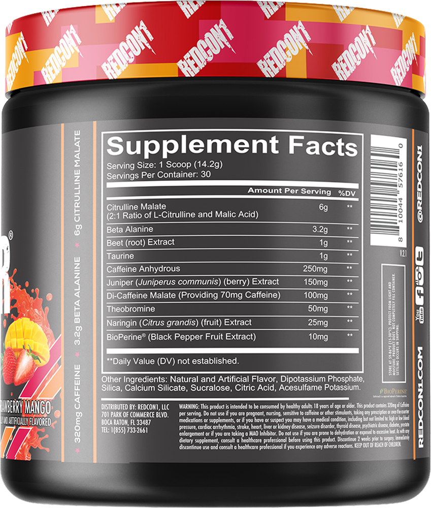 Redcon1 Total War Strawberry Mango (441 g)