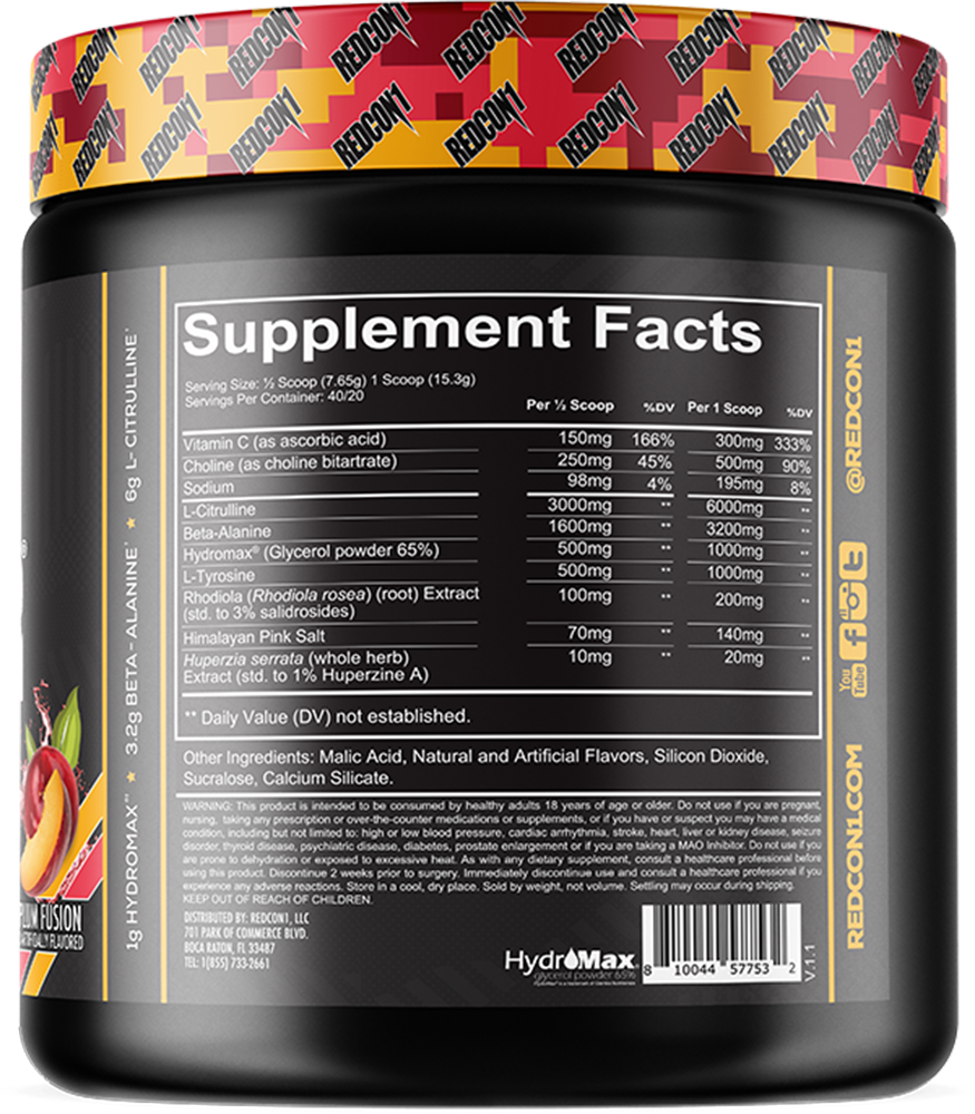 Redcon1 Total War Pump Plum Fusion (20 servings)