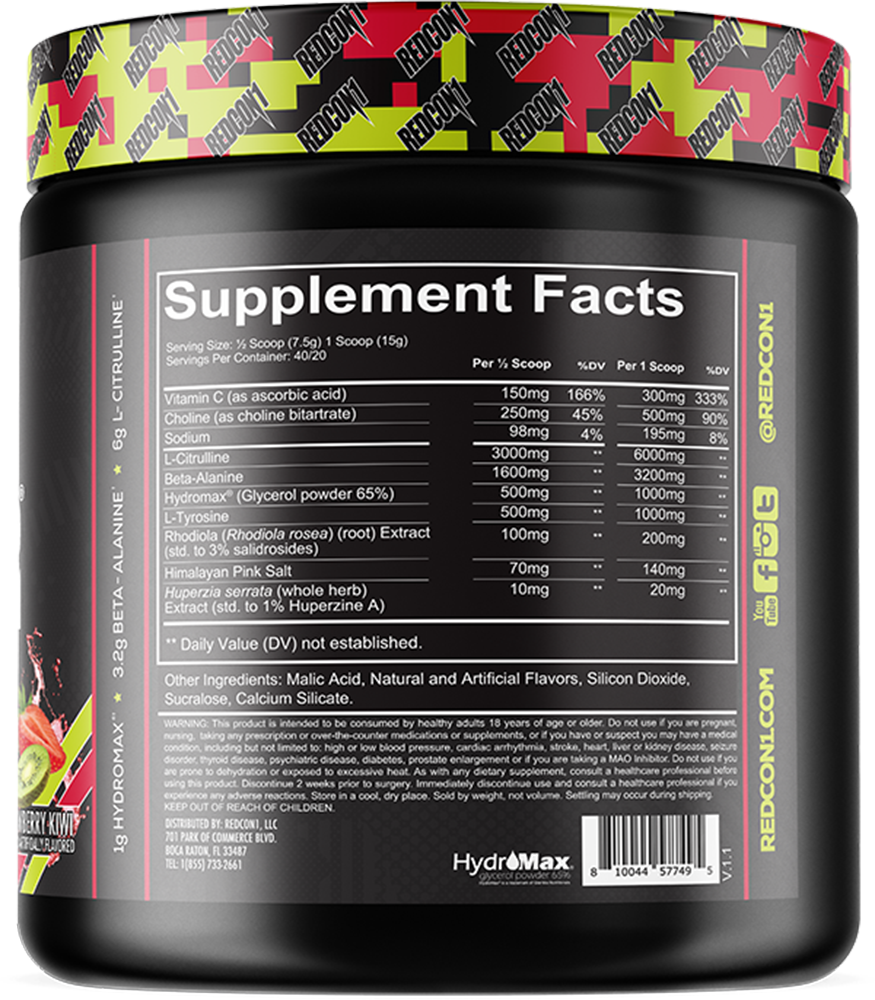Redcon1 Total War Pump Strawberry Kiwi (20 servings)