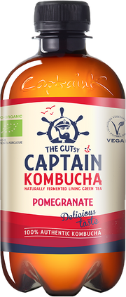 The Gutsy Captain Kombucha Pomegranate (12 x 400 ml)
