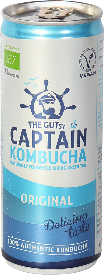The Gutsy Captain Kombucha Can Original (12 x 250 ml)