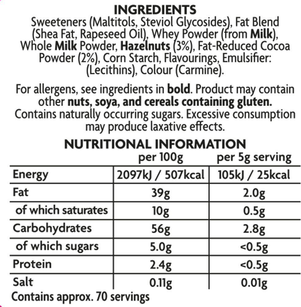 The Skinny Food Co Chocaholic Spread Hazelnut & Strawberry (350 g)