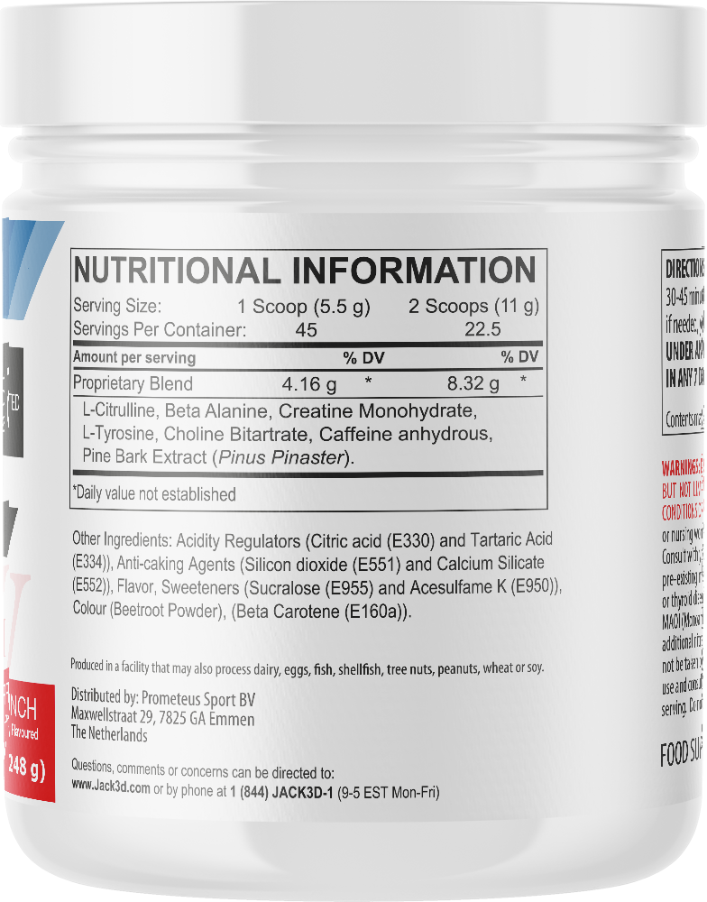 Jack3d Advanced Pre-workout Fruit Punch (248 g)