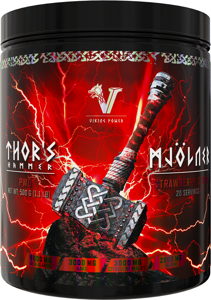 Viking Power Thor's Hammer Pre-workout Strawberry Storm (500 g)