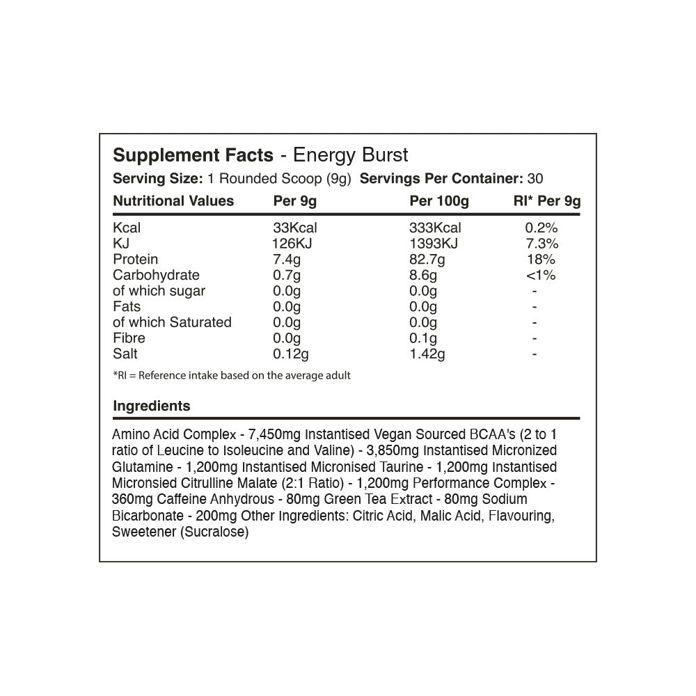 Warrior Amino Blast BCAA Energy Burst (270 g)