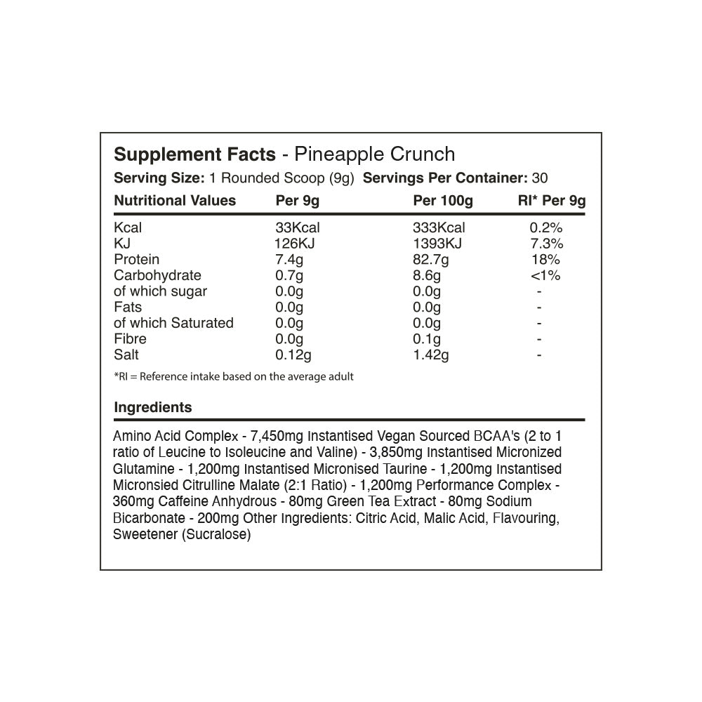Warrior Amino Blast BCAA Pineapple Crush (270 g)