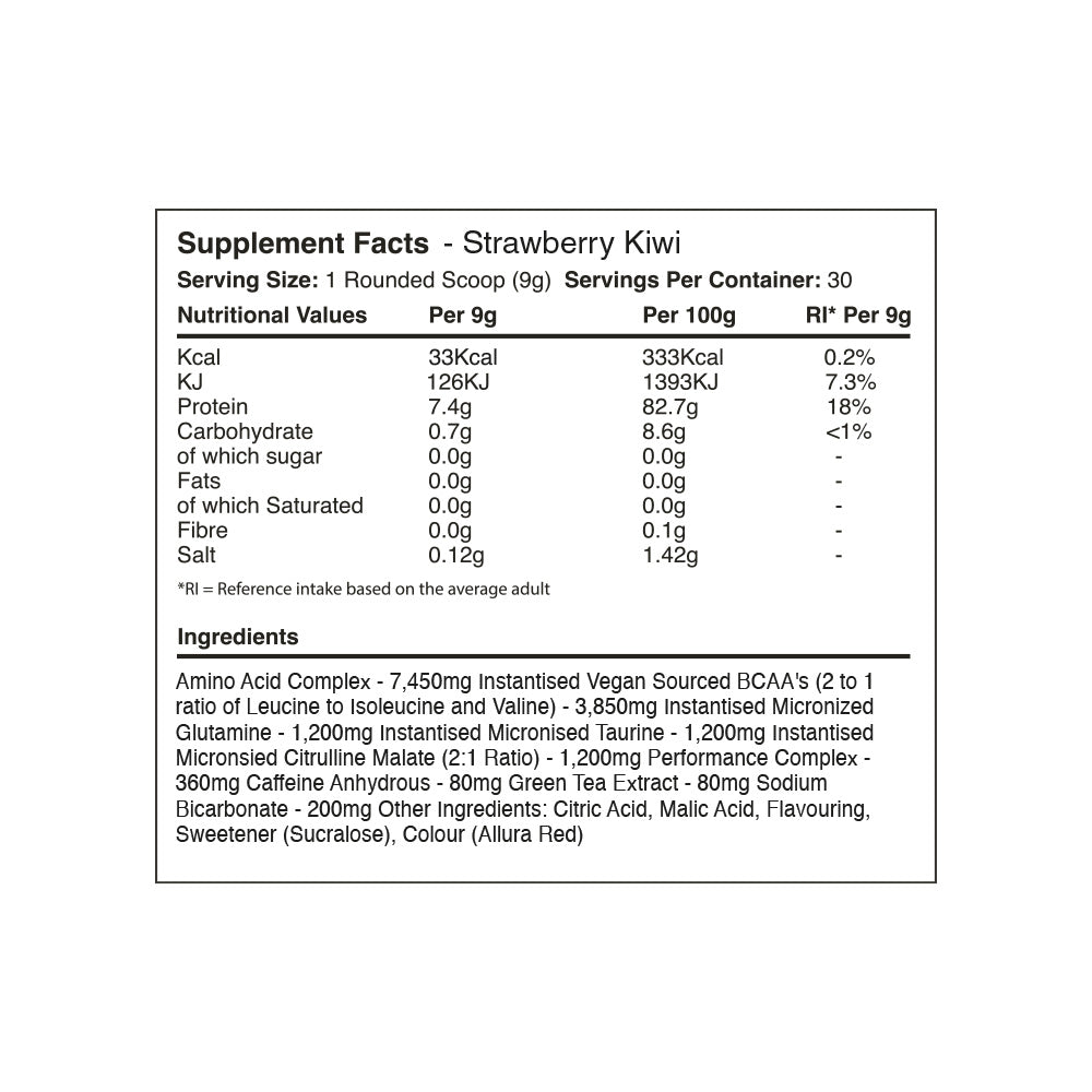 Warrior Amino Blast BCAA Strawberry Kiwi (270 g)