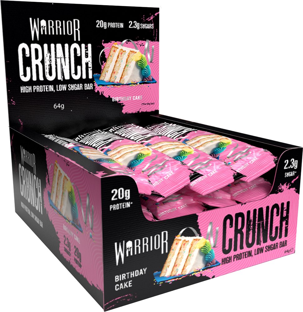 Warrior Crunch Bar Birthday Cake (12 x 64 g)