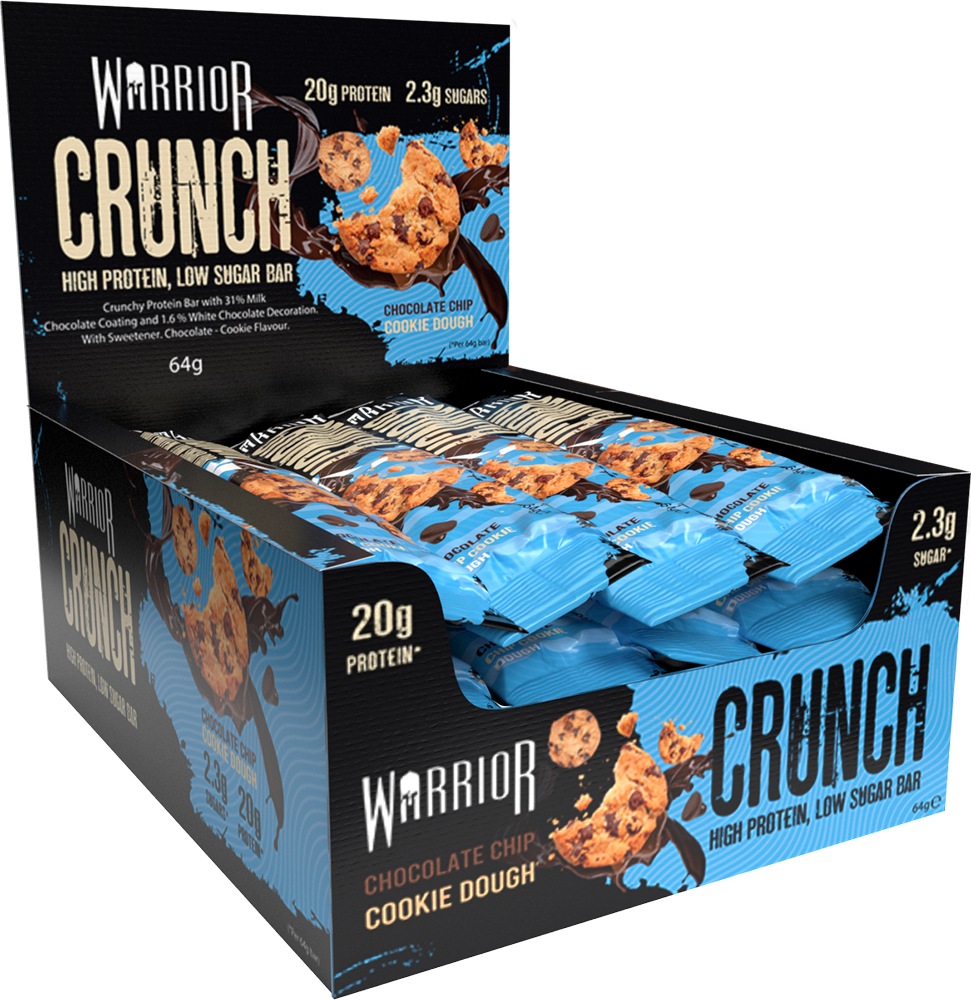Warrior Crunch Bar Chocolate Chip Cookie Dough (12 x 64 g)