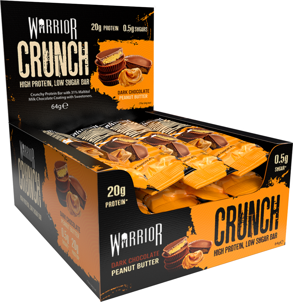 Warrior Crunch Bar Dark Chocolate Peanut Butter (12 x 64 g)