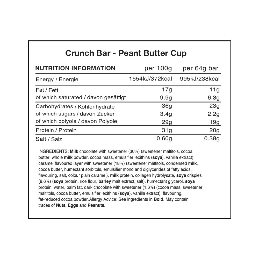 Warrior Crunch Bar Peanut Butter Cup (12 x 64 g)