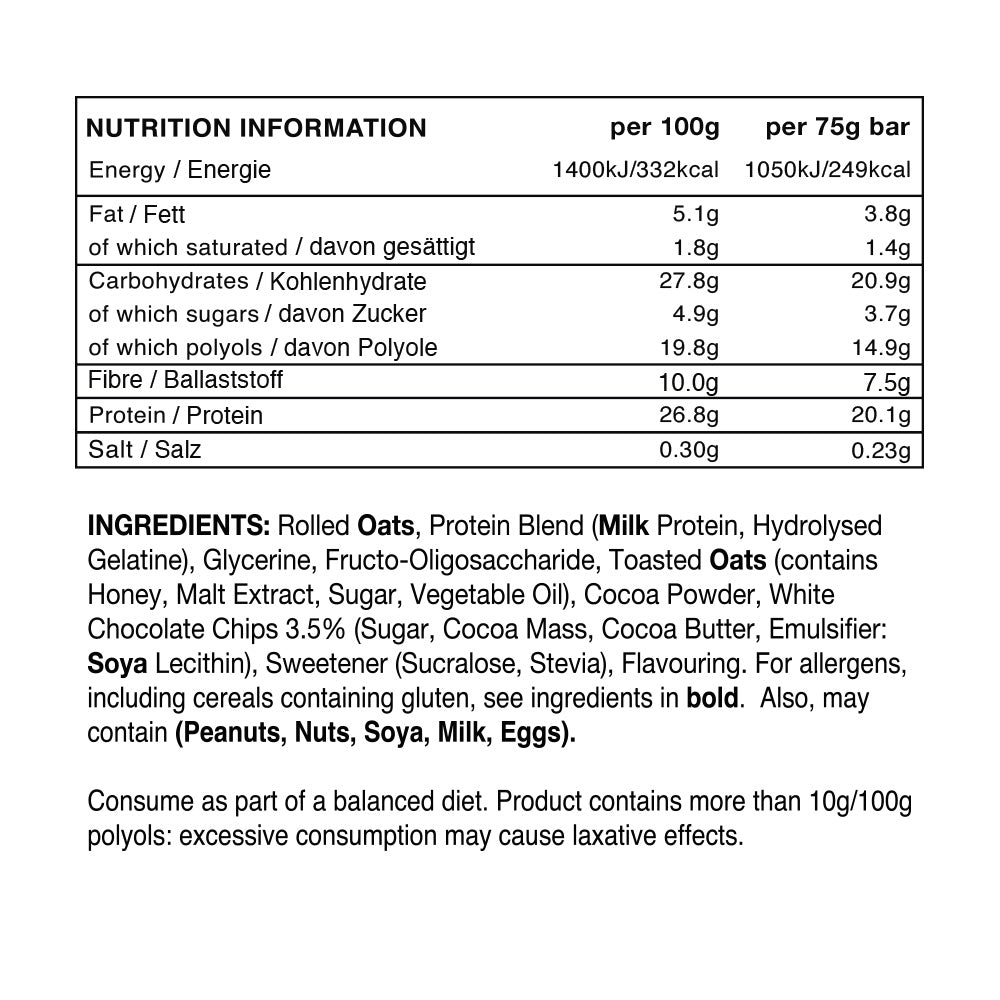 Warrior Raw Protein Flapjack Chocolate Orange (12 x 75 g)